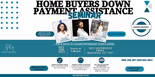 Down Payment Assistance-Keys to Homeownership: First-Time Buyer Seminar
