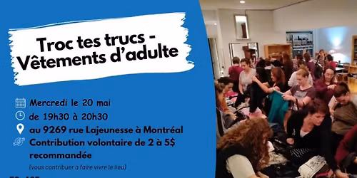 Troc de v\u00eatements d\u2019adulte