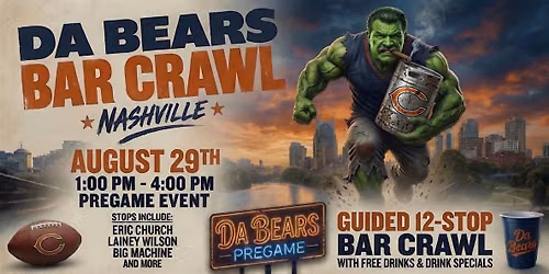 Da Bears Bar Crawl: Nashville Pre-Season