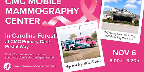 Get Your Mammogram in Carolina Forest - Postal Way!