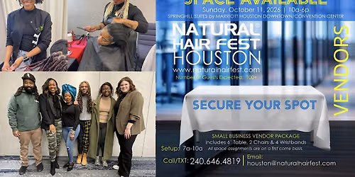 NATURAL HAIR FEST HOUSTON -Vendor Opportunity -Daytime Event