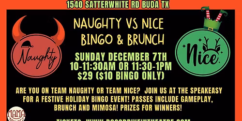 Naughty Vs Nice Bingo & Brunch at the Speakeasy
