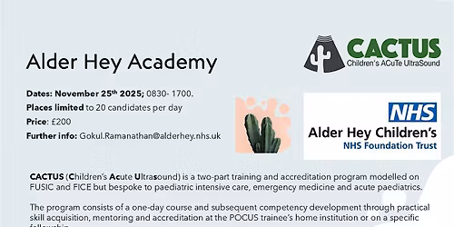 Alder Hey CACTUS Course