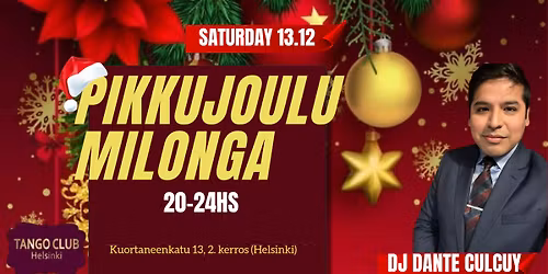  PIKKUJOULU MILONGA- TANGO CLUB HELSINKI-DJ DANTE CULCUY