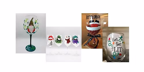 PAINT & SIP- Christmas Wine Glasses