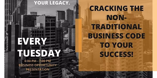 (In Person!!) BUILD YOUR OWN ECONOMY. LEAVE YOUR LEGACY.