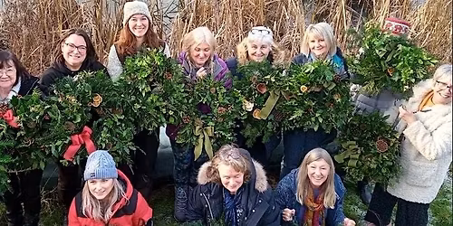 Sustainable festive wreath making