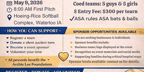 Archie Lee Softball Fundraiser 