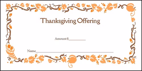 Thanksgiving Offering