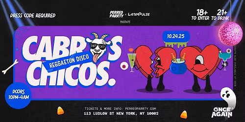 Cabros Chicos - Reggaeton Disco Halloween | Dance Party in NYC (18+)