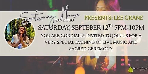 LIVE MUSIC & FIRE CEREMONY! Presenting: Lee Grane. RSVP Required.