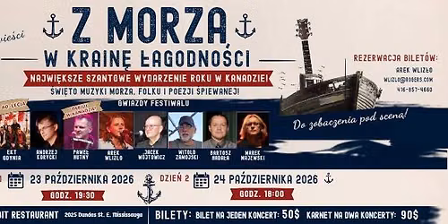 Szanty w Kanadzie! 23 - 24 pa\u017adziernika Mississauga