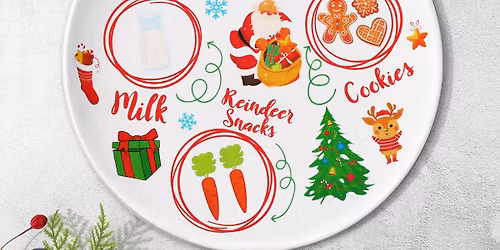 Paint a Cookie Charger Santa Plate with Laura