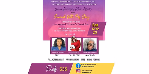Women Encouraging Women Ministry Annual Breakfast