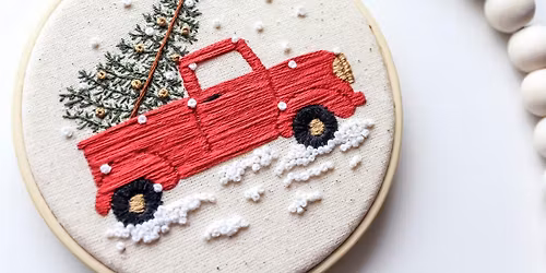 Christmas decoration hand embroidery workshop