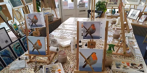 Acrylic painting workshop 'Robin' in Colchester