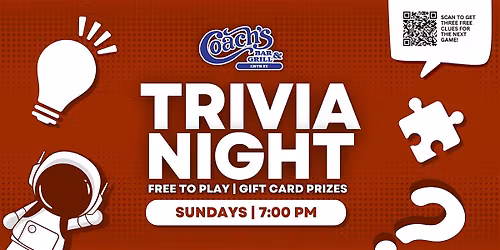Trivia Night at Coach's Bar & Grill on 135th Street