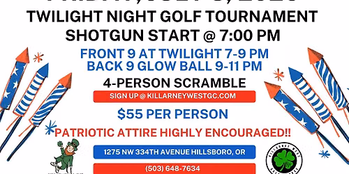 Star Spangled Scramble 2026 — 1275 NW 334th Avenue, Hillsboro, OR, United States, Oregon 97124