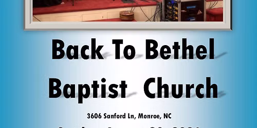 Back To Bethel Baptist Church