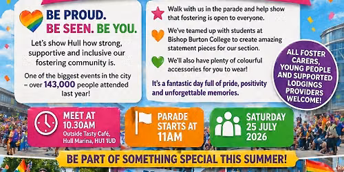 Join Hull Fostering at Hull Pride