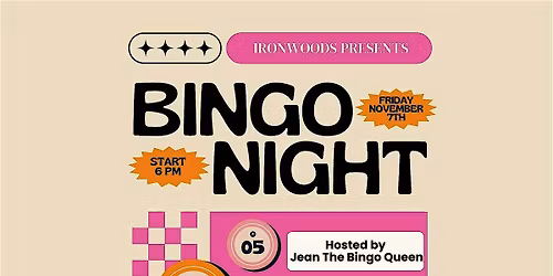 Bingo Night at Ironwoods Bar & Grill