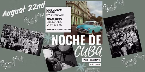 Noche De Cuba: A Havana-Inspired Evening At Negociant Winery