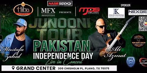 Junooni Tour Pakistan Independence Day with Ali Azmat Live Concert in Dallas