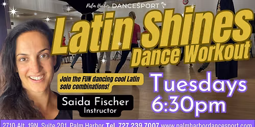Latin Shines Solo Dance Workout Fitness Class