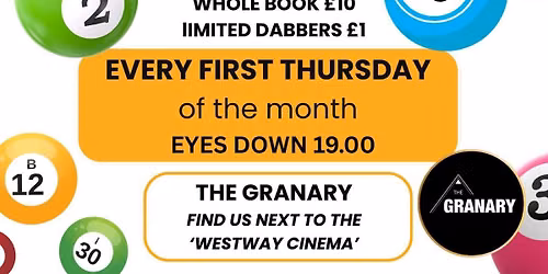 CASH BINGO \ud83d\udcb0 at 'THE GRANARY'