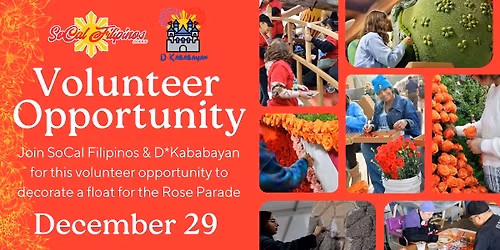 2026 Rose Parade Float Decoration Volunteer with DK x SCF