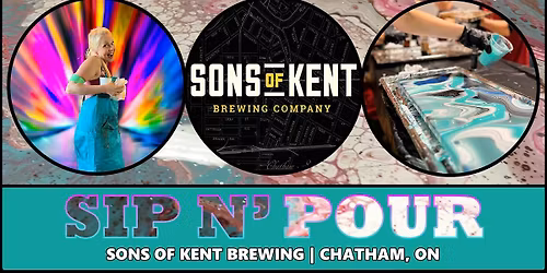 Acrylic Pour Workshop at Sons of Kent Brewing | CHATHAM