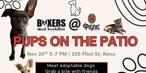 Pups on the Patio at Pignic