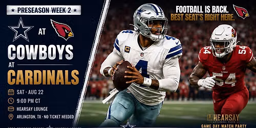 Cowboys Vs Cardinals Watch Party