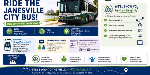 Learn How to Use the Janesville City Bus!