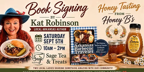 Kat Robinson Book Signing & Honey Tasting at Sage Tea & Treats