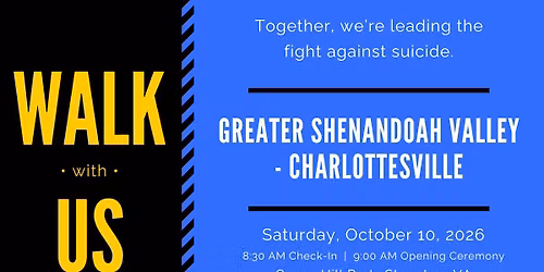 Greater Shenandoah Valley - Charlottesville Out of the Darkness Walk