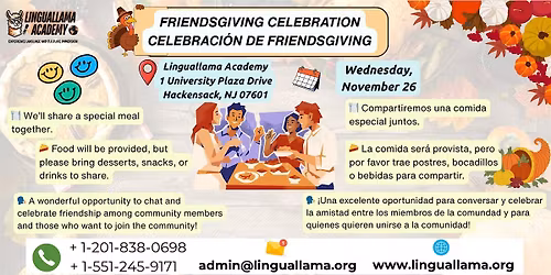 Friendsgiving Celebration | Celebraci\u00f3n de Friendsgiving