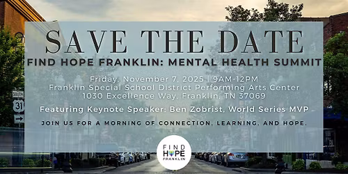 Find Hope Franklin Mental Health Summit