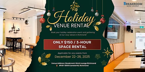 Holiday Event Space Rental Richmond