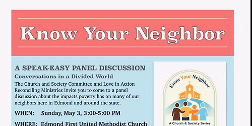 Know Your Neighbor - Speak Easy Discussion Panel
