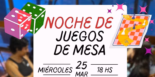 Noche de Juegos de Mesa - mi\u00e9rcoles 25 de marzo