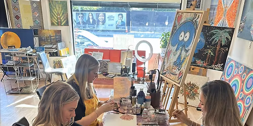 Paint and Sip. Art Cafe in LA. Paint&Sip Night at AzziArt Gallery LA!