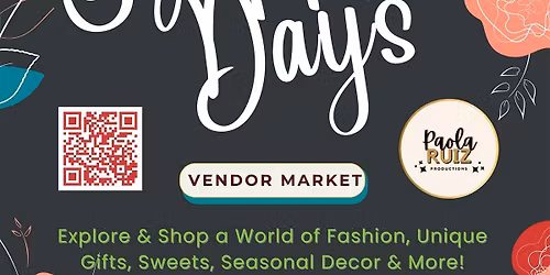 Shopping days VENDOR MARKET