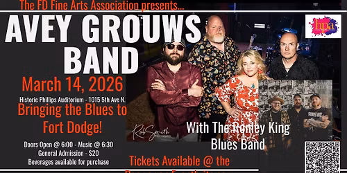Avey Grouws Band w\/ The Ronley King Blues Band LIVE at Historic Phillips Auditorium