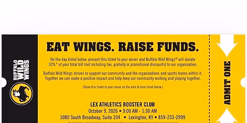 Buffalo Wild Wings Fundraiser 