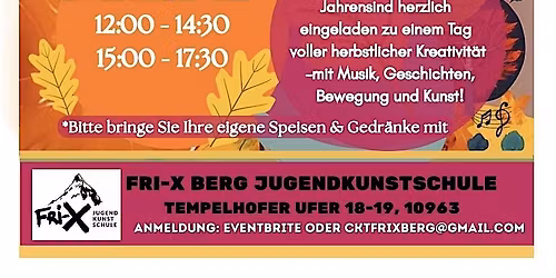 Community Kunst Tag ! - Family Arts Day! 15:00-17:30