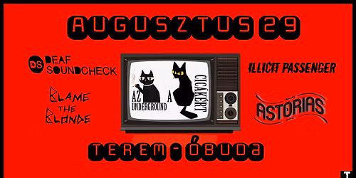 AZ UNDERGROUND A CIC\u00c1K\u00c9RT - J\u00f3t\u00e9konys\u00e1gi koncertek+piknik - TEREM \u00f3buda