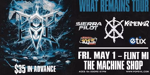 POP EVIL 2nd show added at The Machine shop