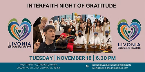 LIVONIA INTERFAITH NIGHT OF GRATITUDE