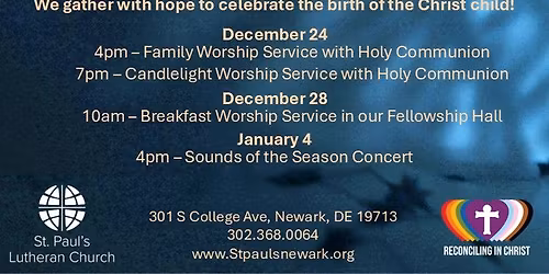 Christmas Eve Candlelight Service with Holy Communion